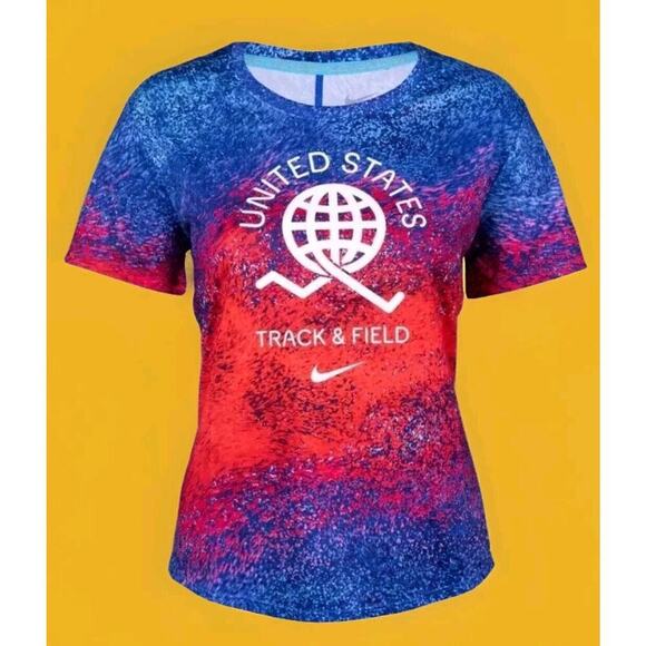 Nike Miler Team USA Edition Running Top Dri-Fit Track & Field Women Medium A110 - Picture 1 of 8